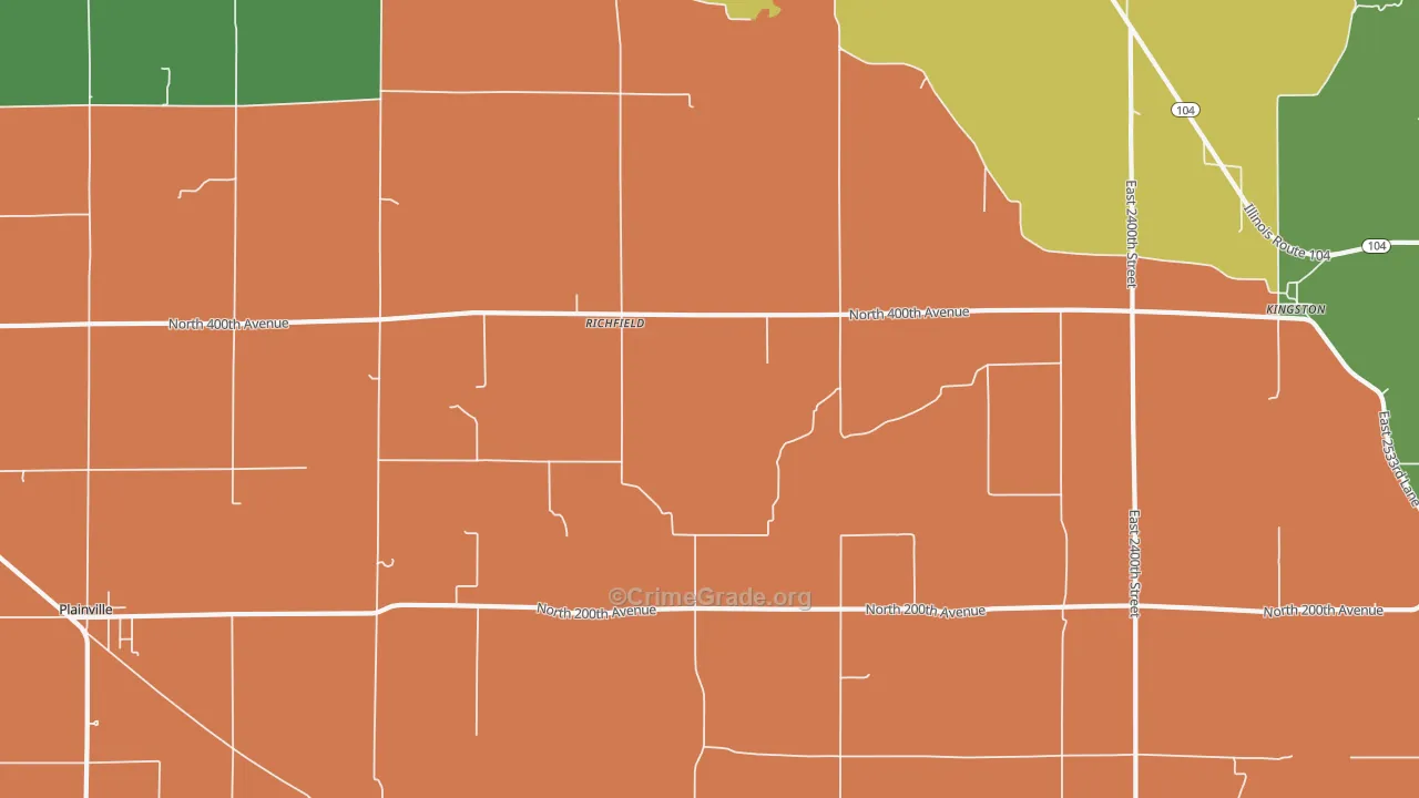 Richfield, IL Map of Vandalism Rates