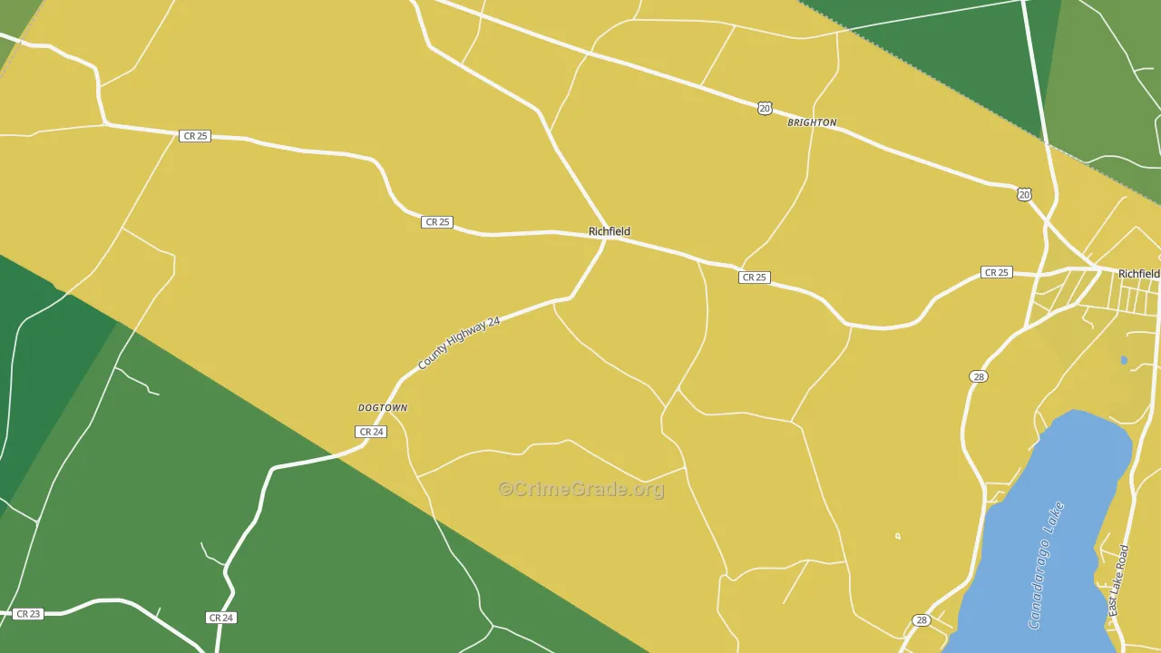 Richfield, NY Map of Vandalism Rates