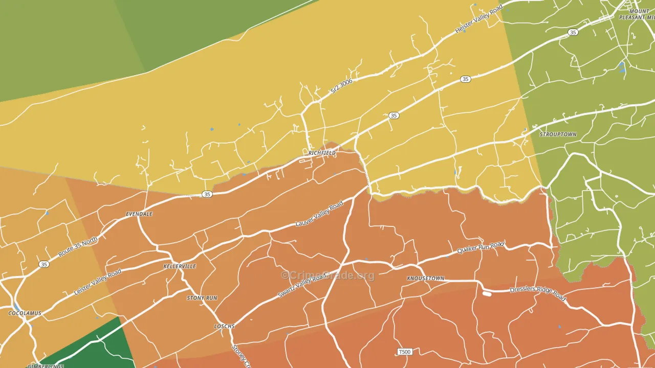 Richfield, PA Map of Vandalism Rates