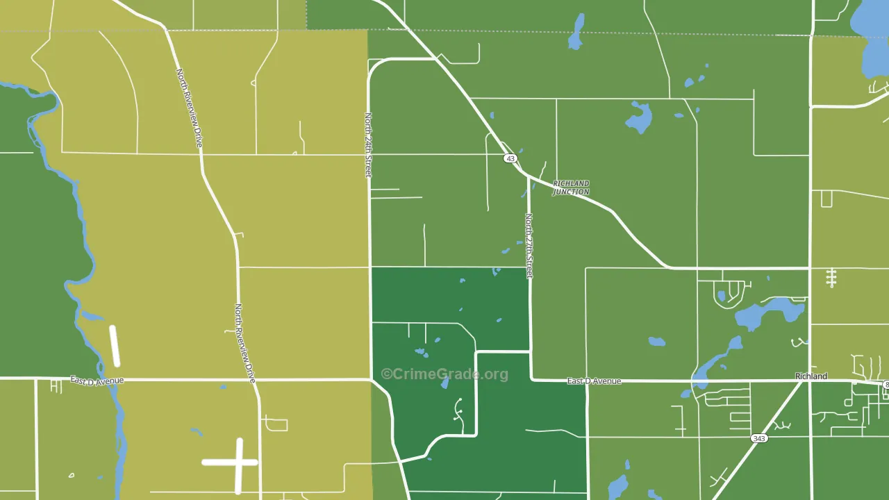 Richland Junction, MI Map of Vandalism Rates