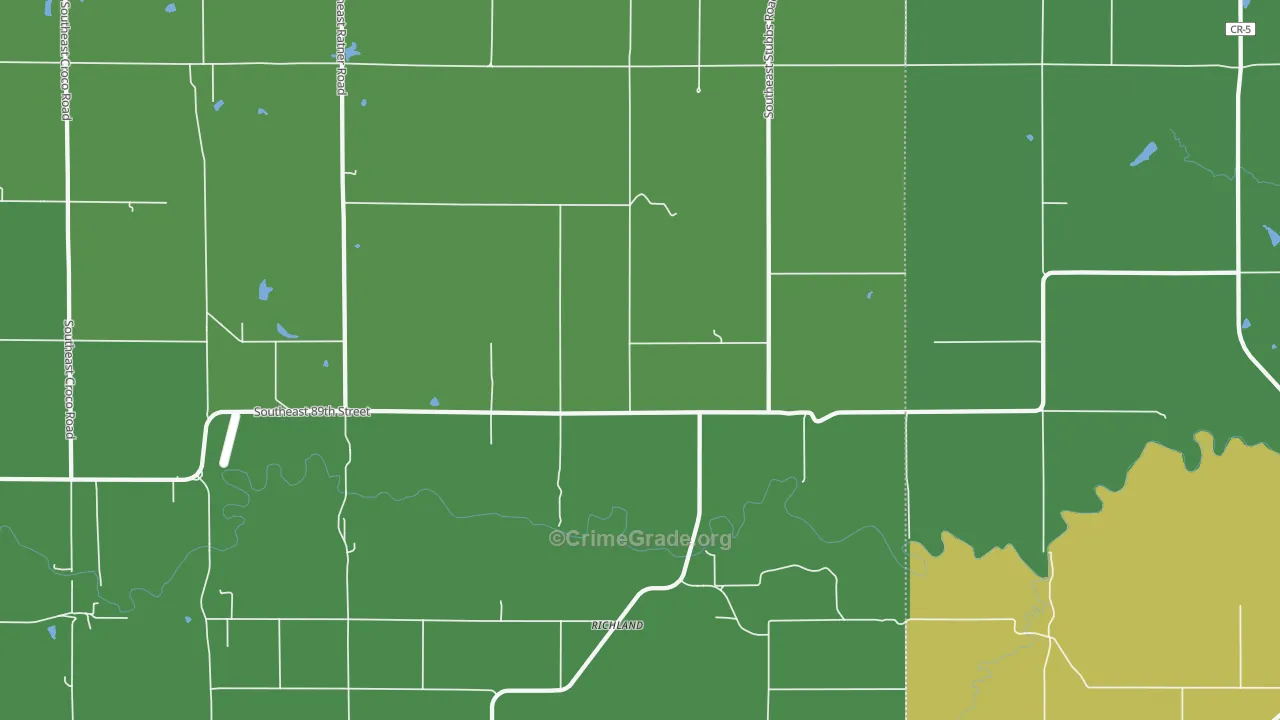 Richland, KS Map of Vandalism Rates