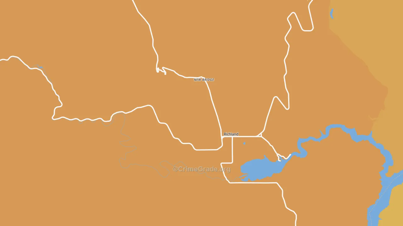 Richland, OR Map of Vandalism Rates
