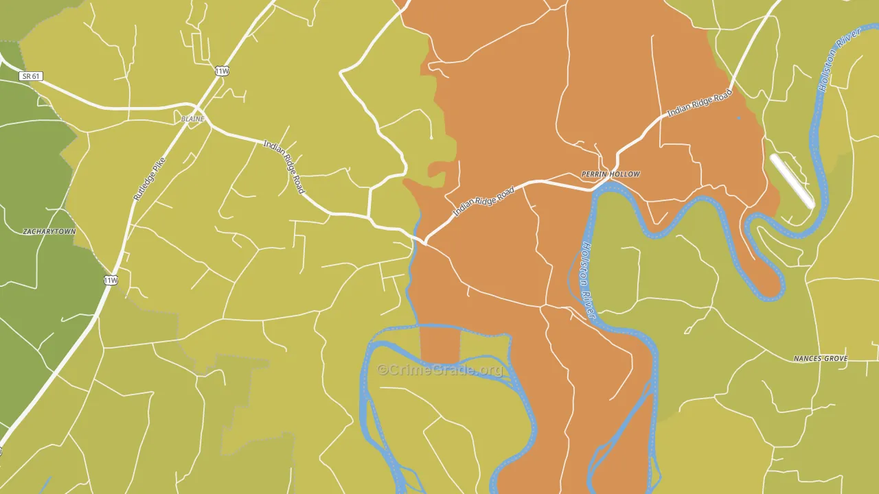 Richland, TN Map of Vandalism Rates