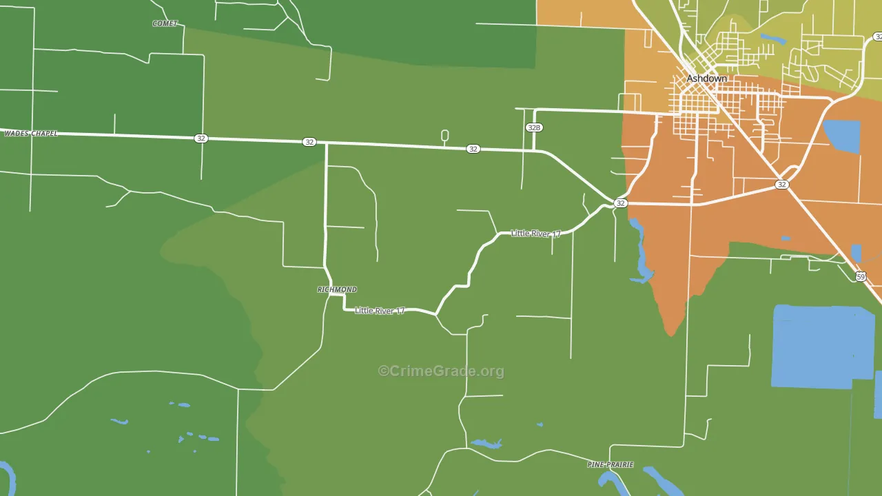 Richmond, AR Map of Vandalism Rates