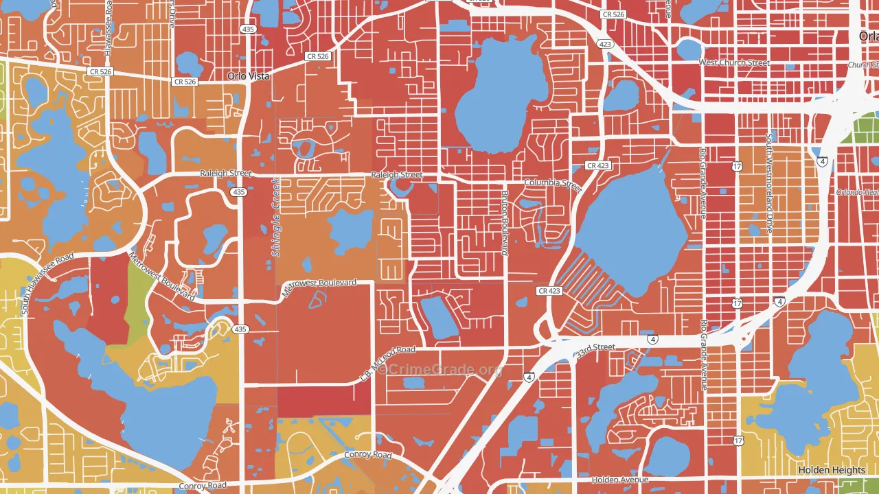 Richmond Heights-Orlando, Orlando, FL Map of Vandalism Rates