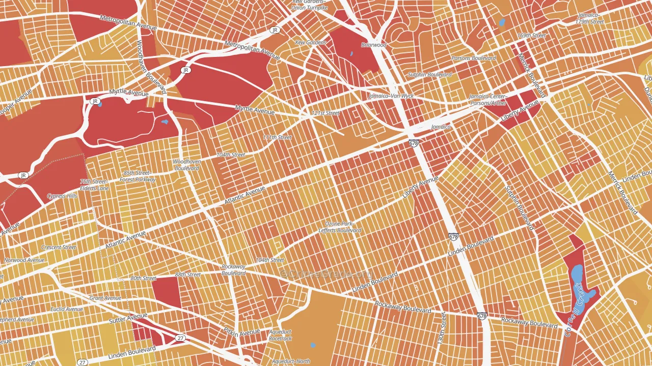 Richmond Hill, Queens, NY Map of Vandalism Rates