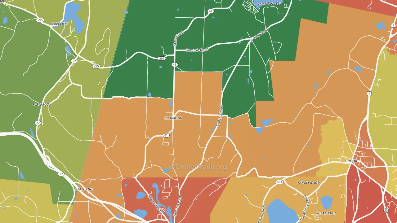 Richmond, MA Map of Vandalism Rates
