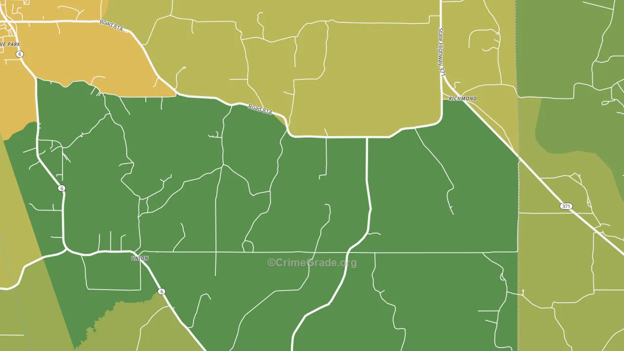 Richmond, MS Map of Vandalism Rates