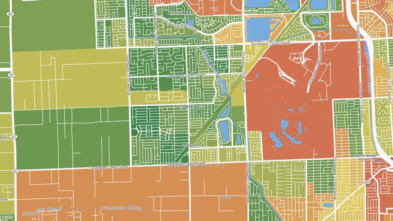 Richmond West, FL Map of Vandalism Rates