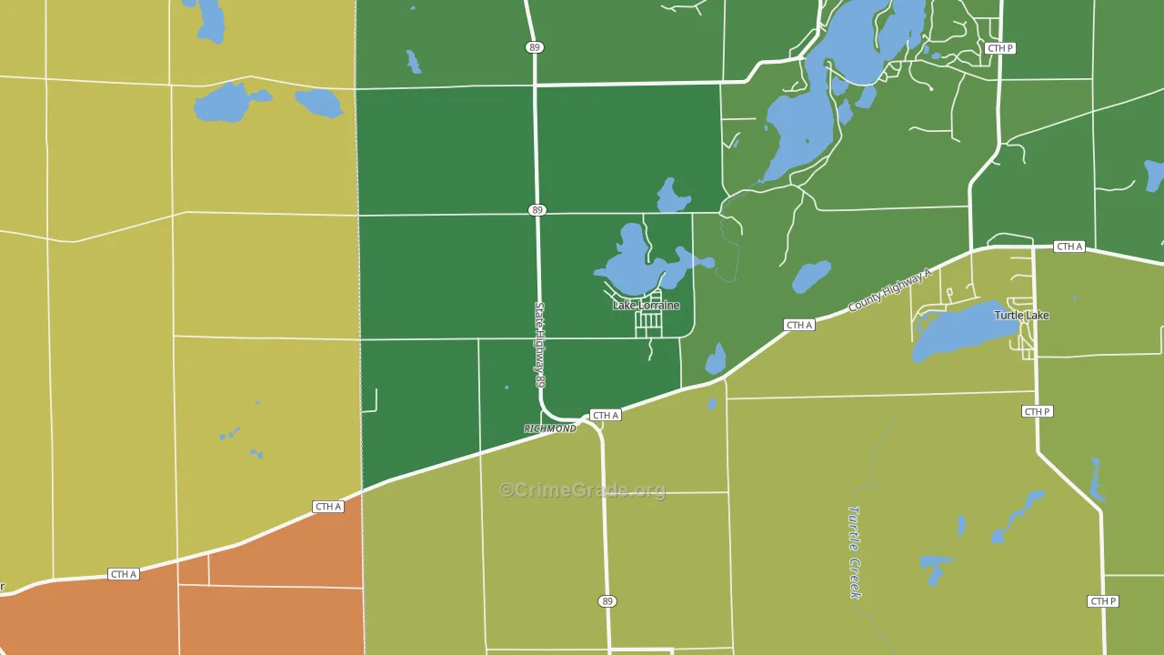 Richmond, WI Map of Vandalism Rates