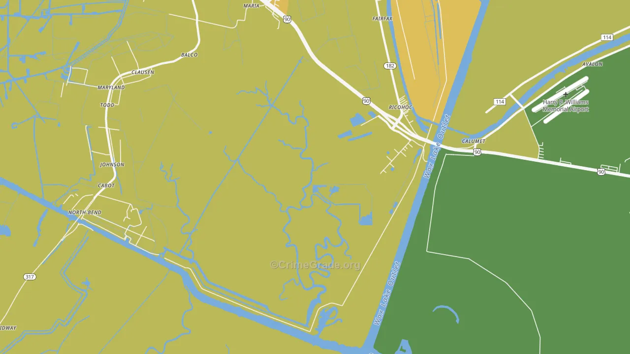 Richohoc, LA Map of Vandalism Rates
