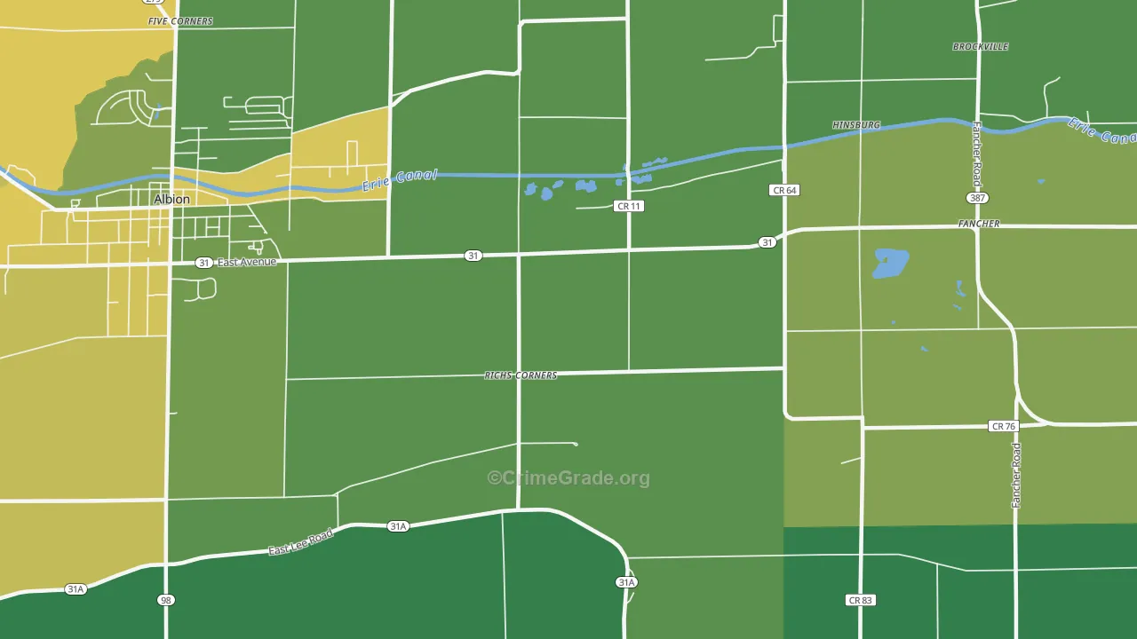 Richs Corners, NY Map of Vandalism Rates