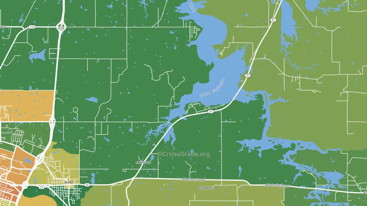Richville, OK Map of Vandalism Rates