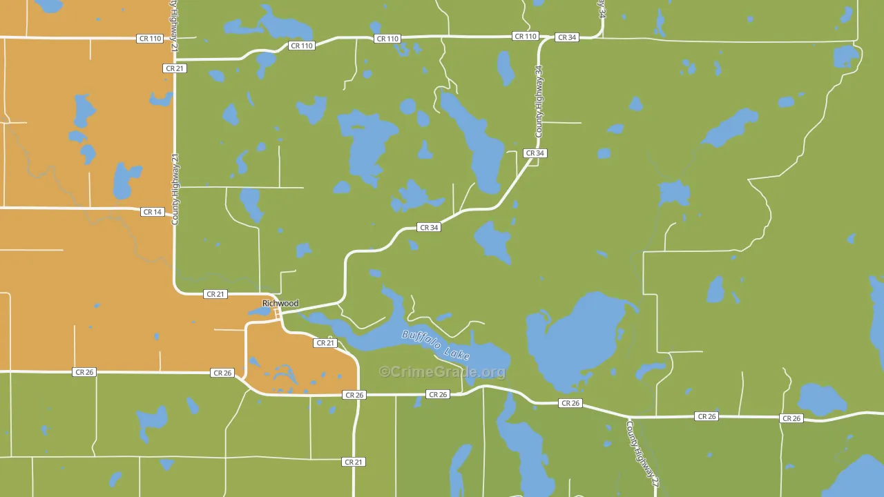 Richwood, MN Map of Vandalism Rates