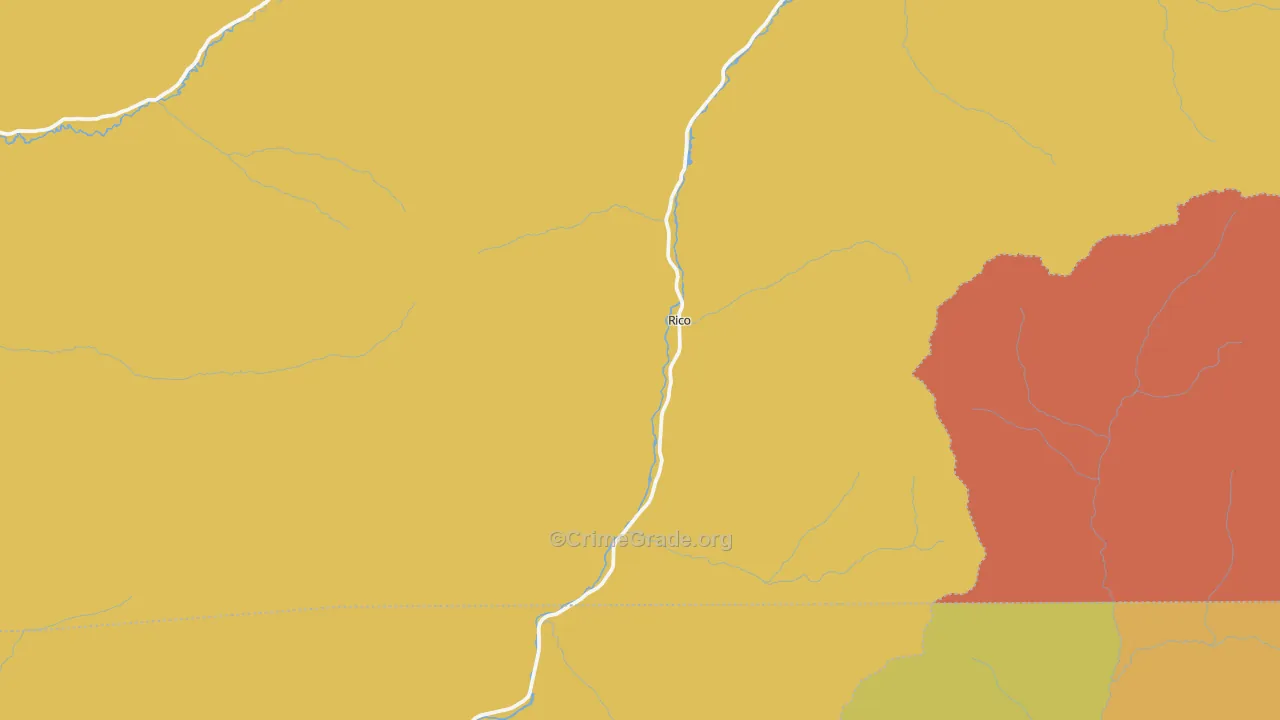 Rico, CO Map of Vandalism Rates