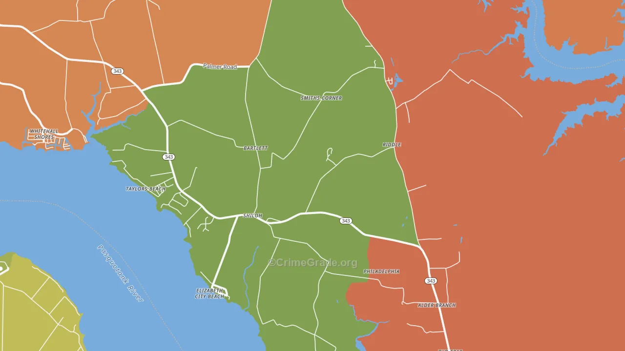 Riddle, NC Map of Vandalism Rates