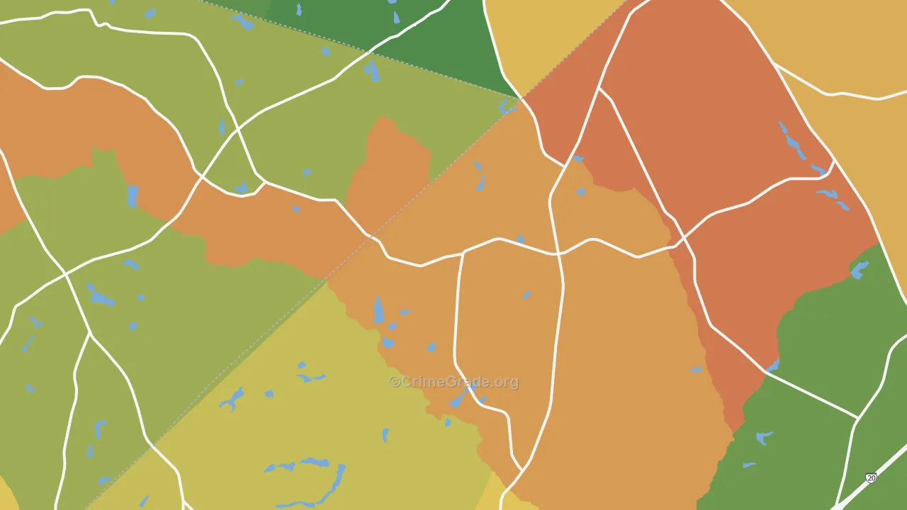 Ridge Spring, SC Map of Vandalism Rates