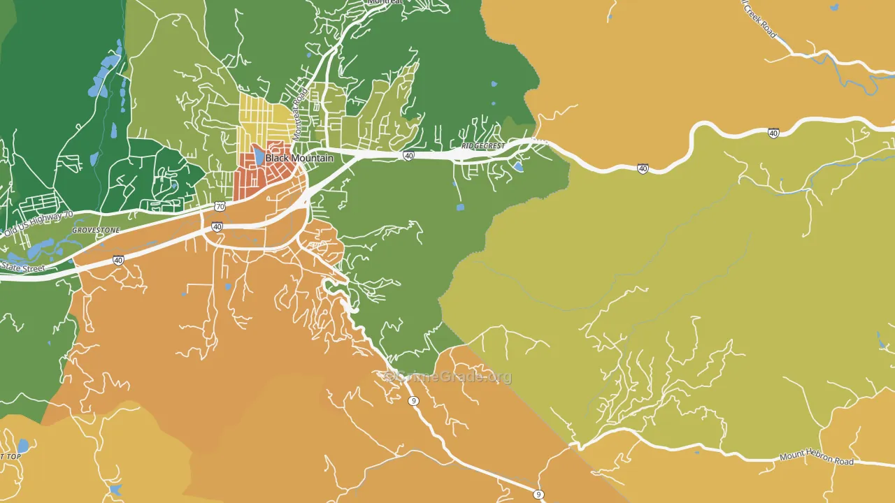 Ridgecrest, NC Map of Vandalism Rates