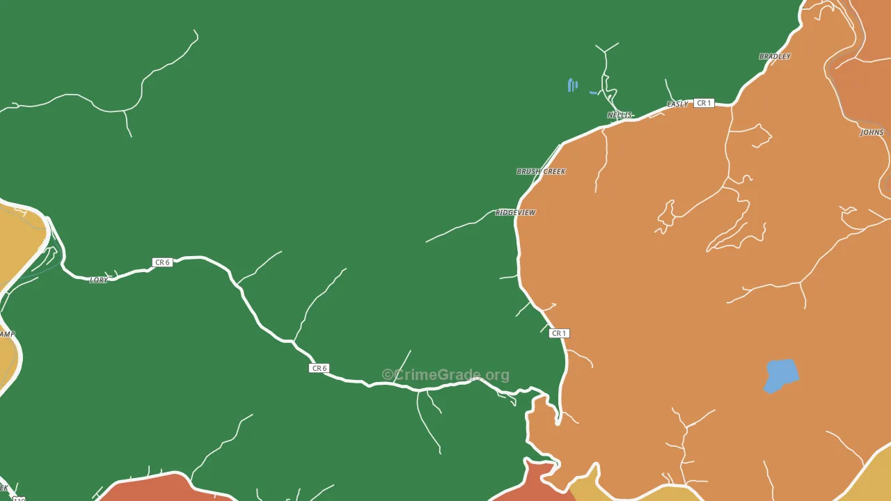 Ridgeview, WV Map of Vandalism Rates