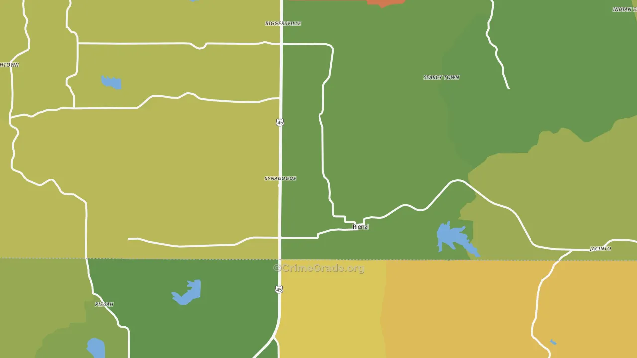 Rienzi, MS Map of Vandalism Rates