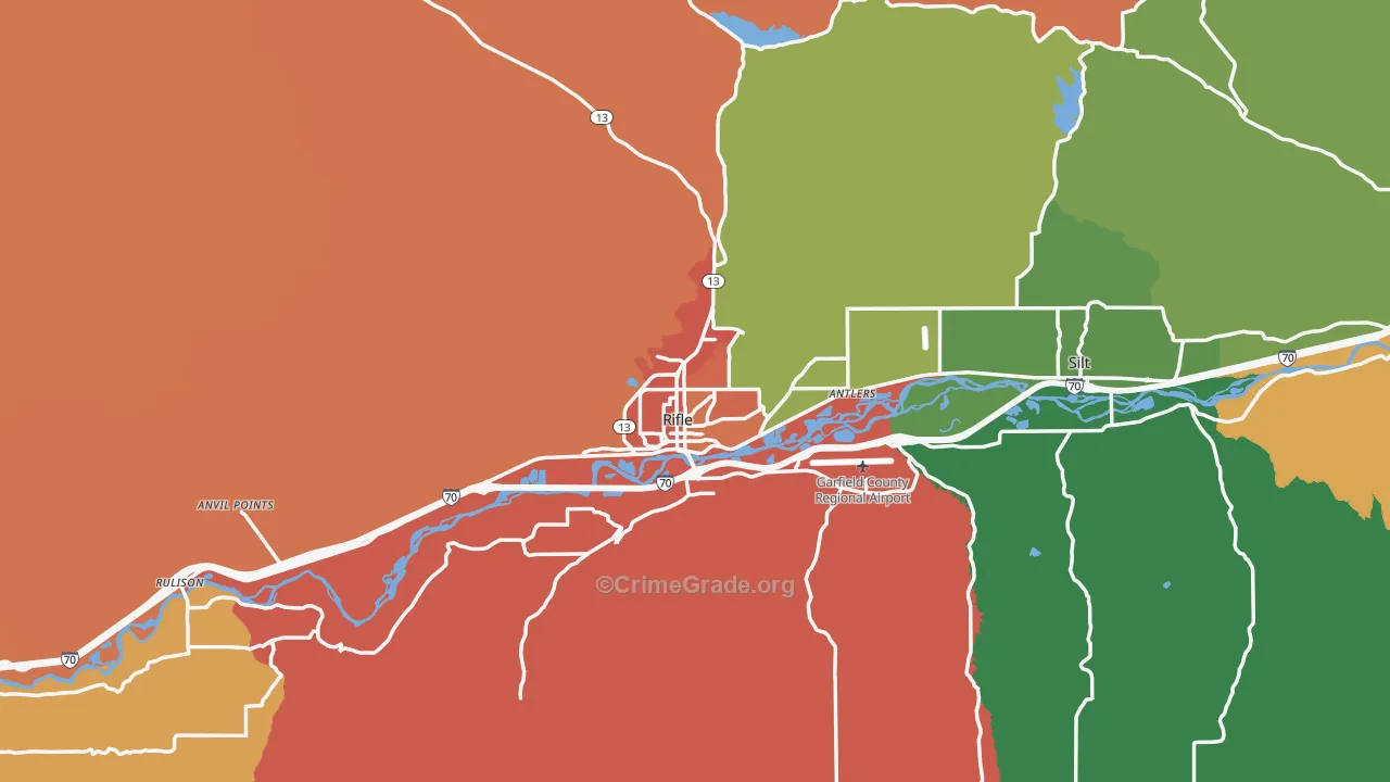 Rifle, CO Map of Vandalism Rates