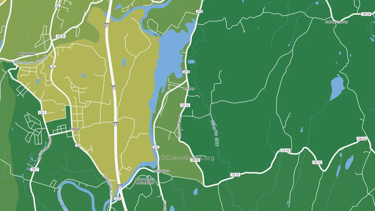 Rifton, NY Map of Vandalism Rates