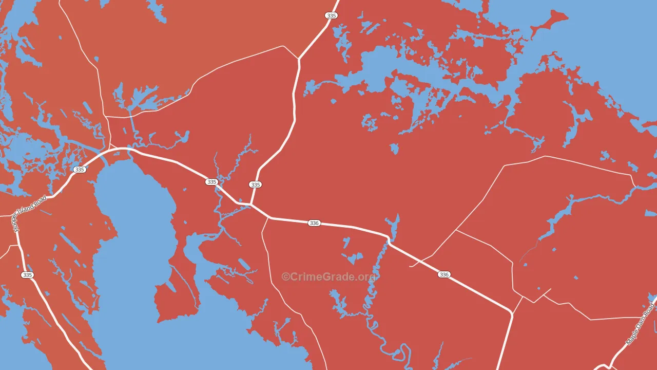 Riggins Corner, MD Map of Vandalism Rates
