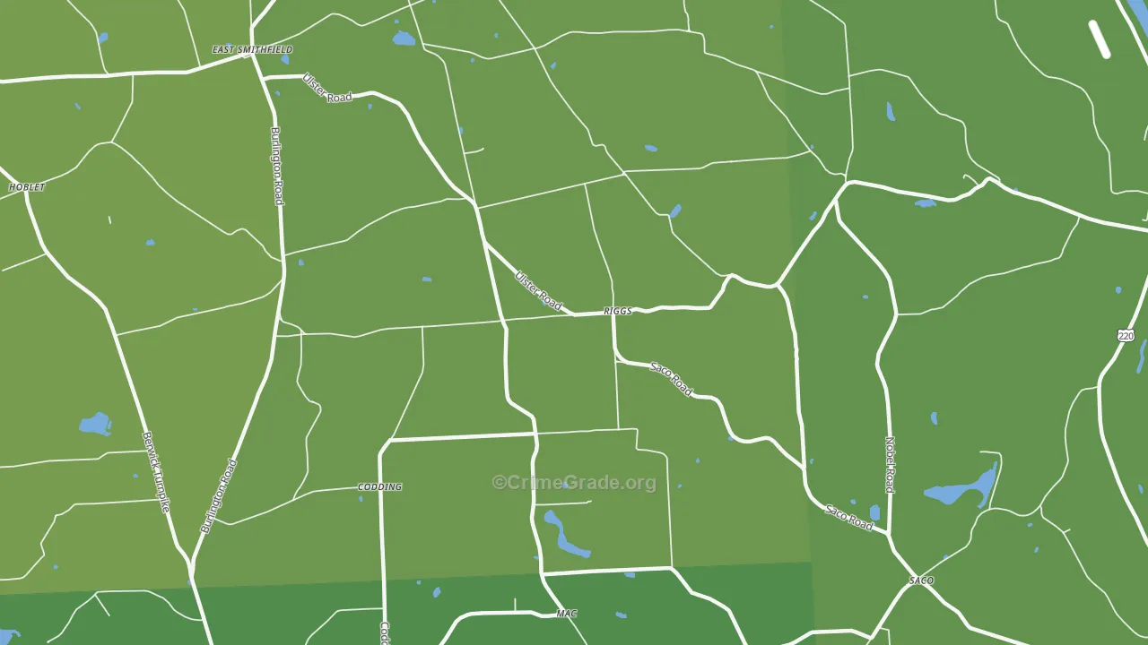 Riggs, PA Map of Vandalism Rates