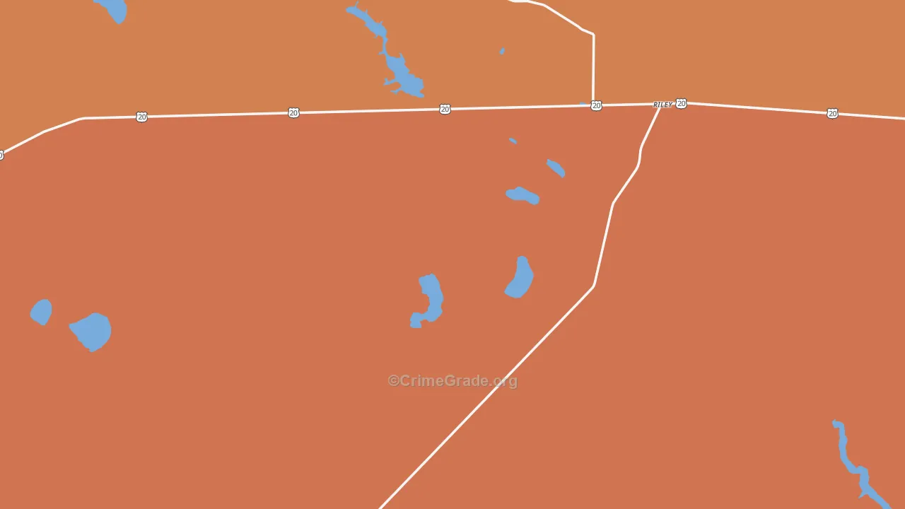 Riley, OR Map of Vandalism Rates