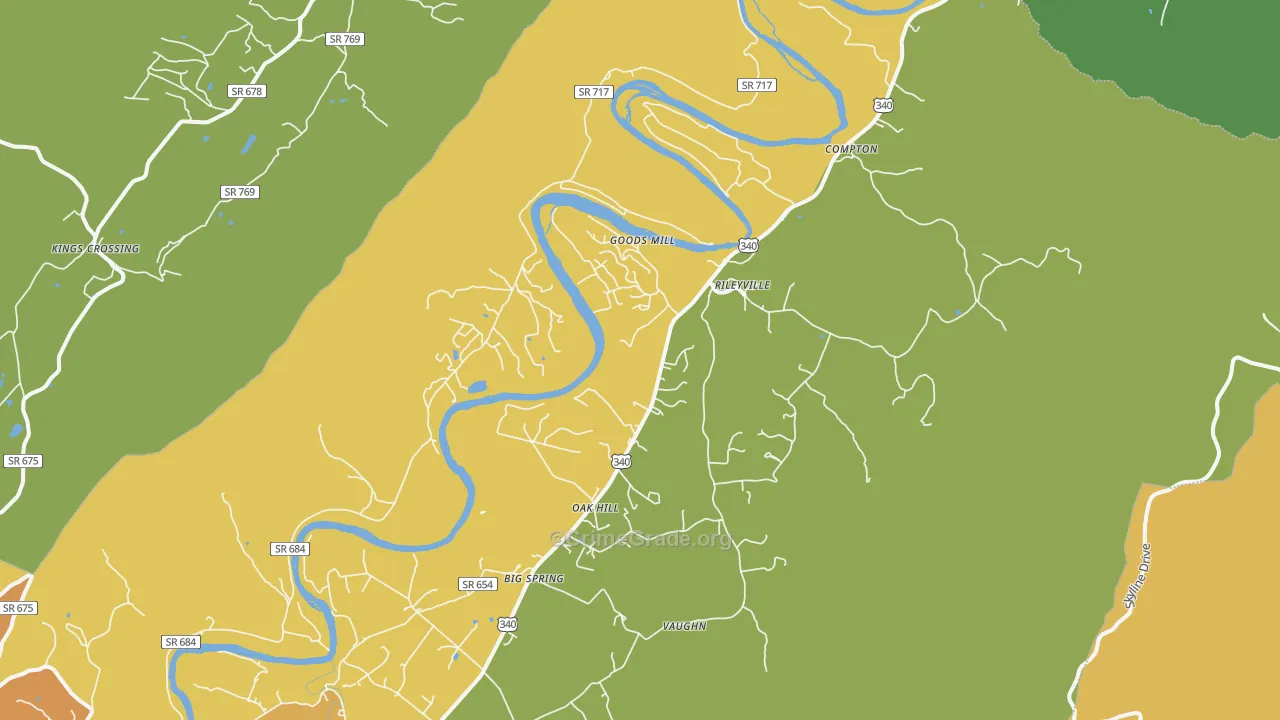 Rileyville, VA Map of Vandalism Rates