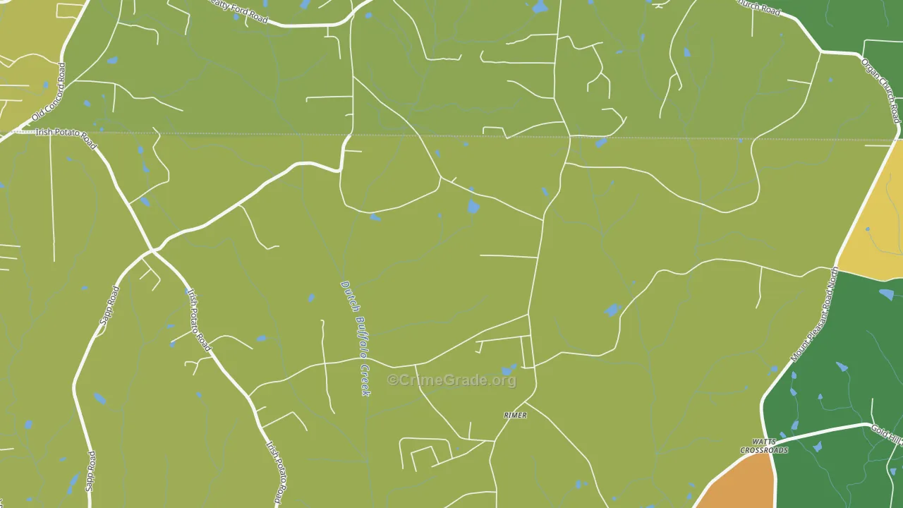 Rimer, NC Map of Vandalism Rates