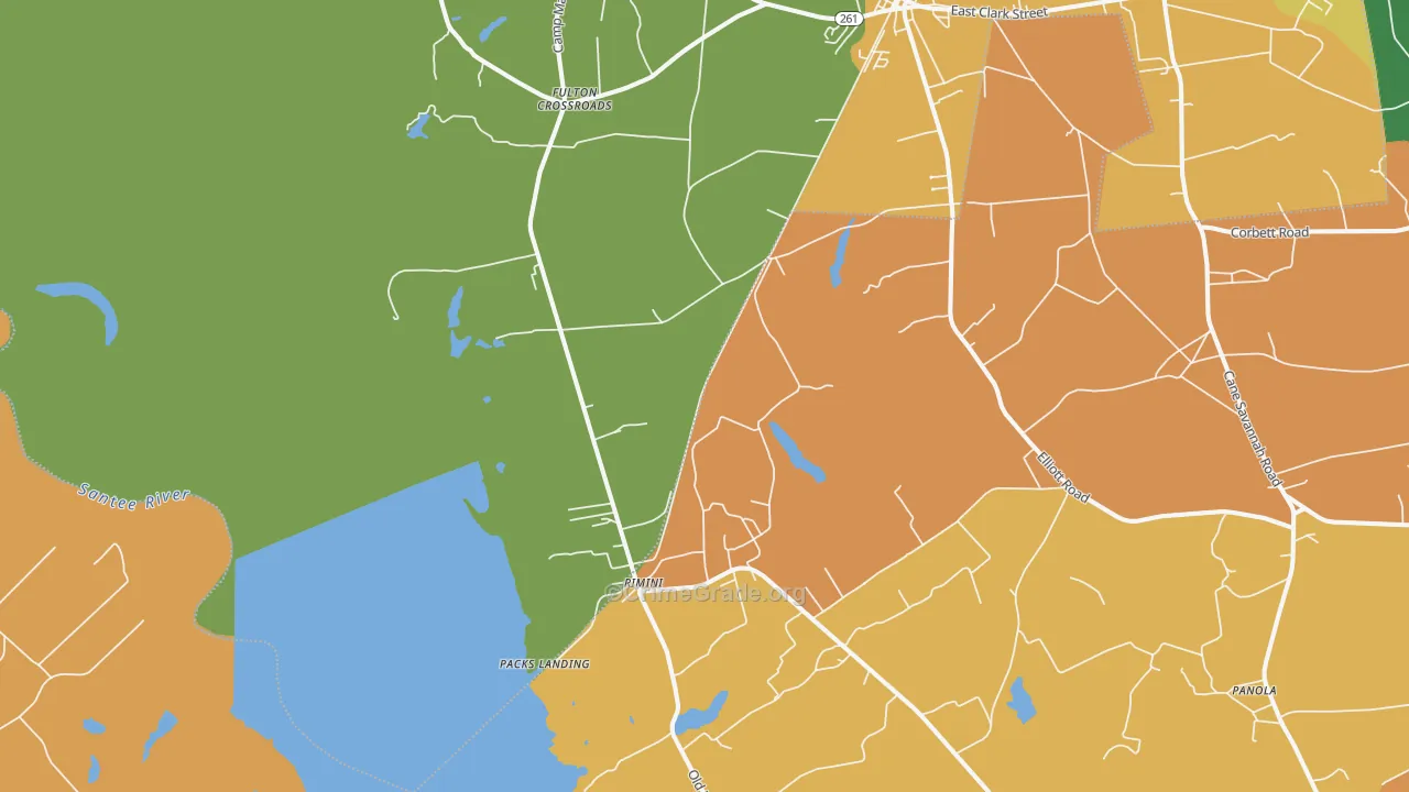 Rimini, SC Map of Vandalism Rates