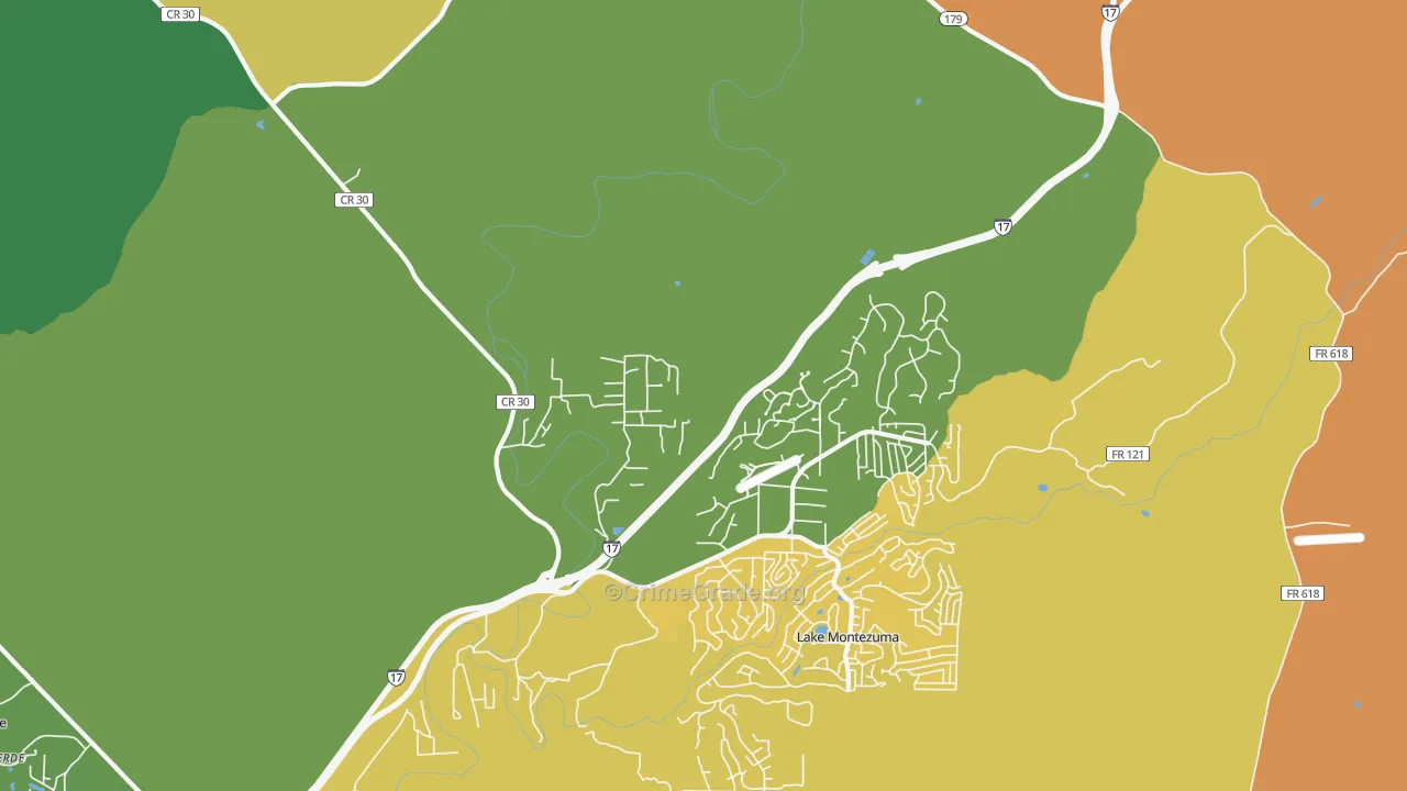 Rimrock, AZ Map of Vandalism Rates
