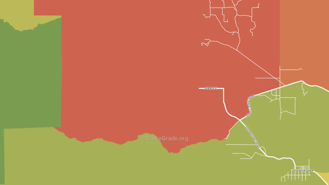 Rimrock, CA Map of Vandalism Rates