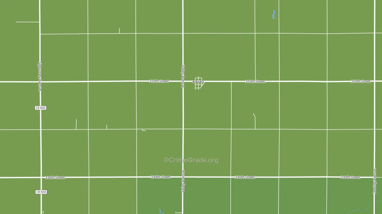Rinard, IA Map of Vandalism Rates