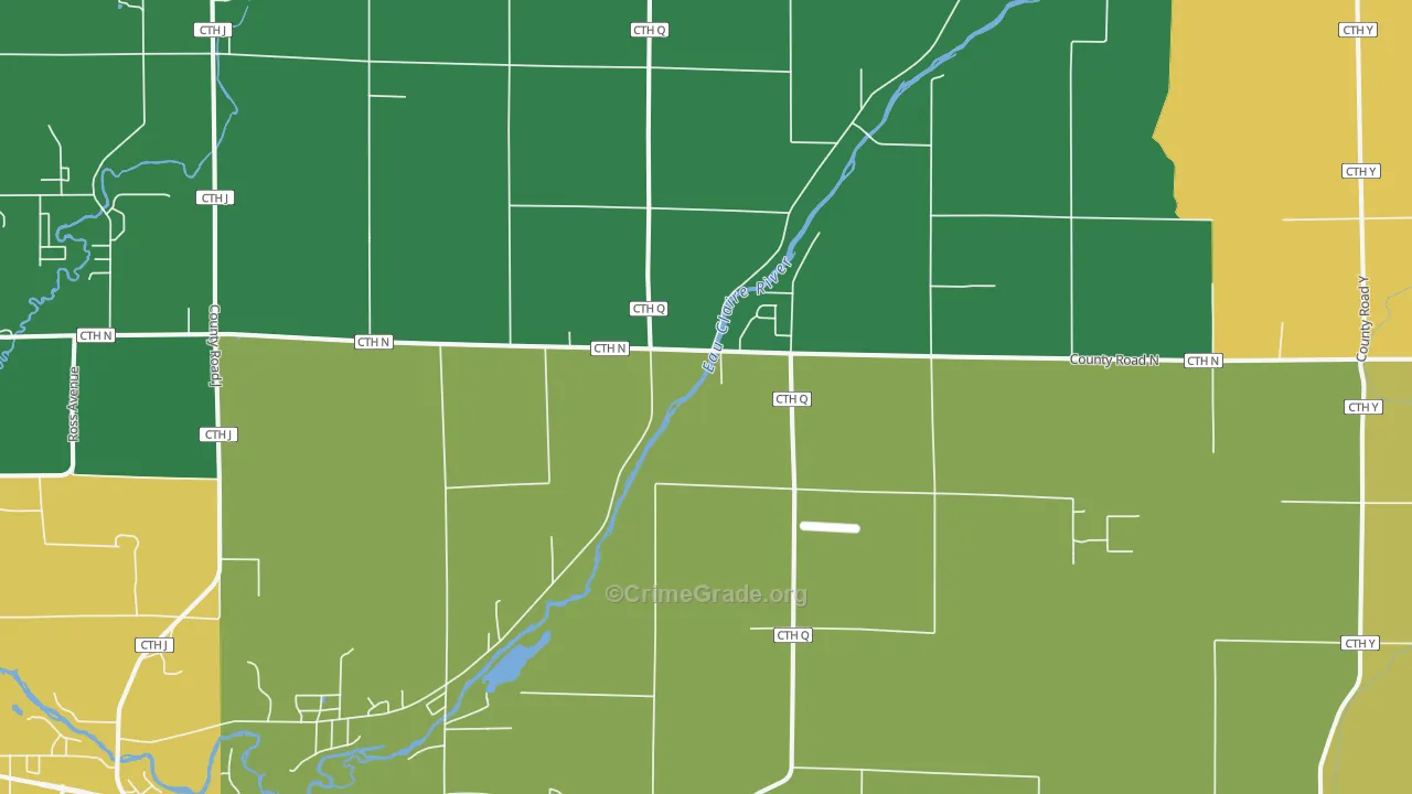 Ringle, WI Map of Vandalism Rates