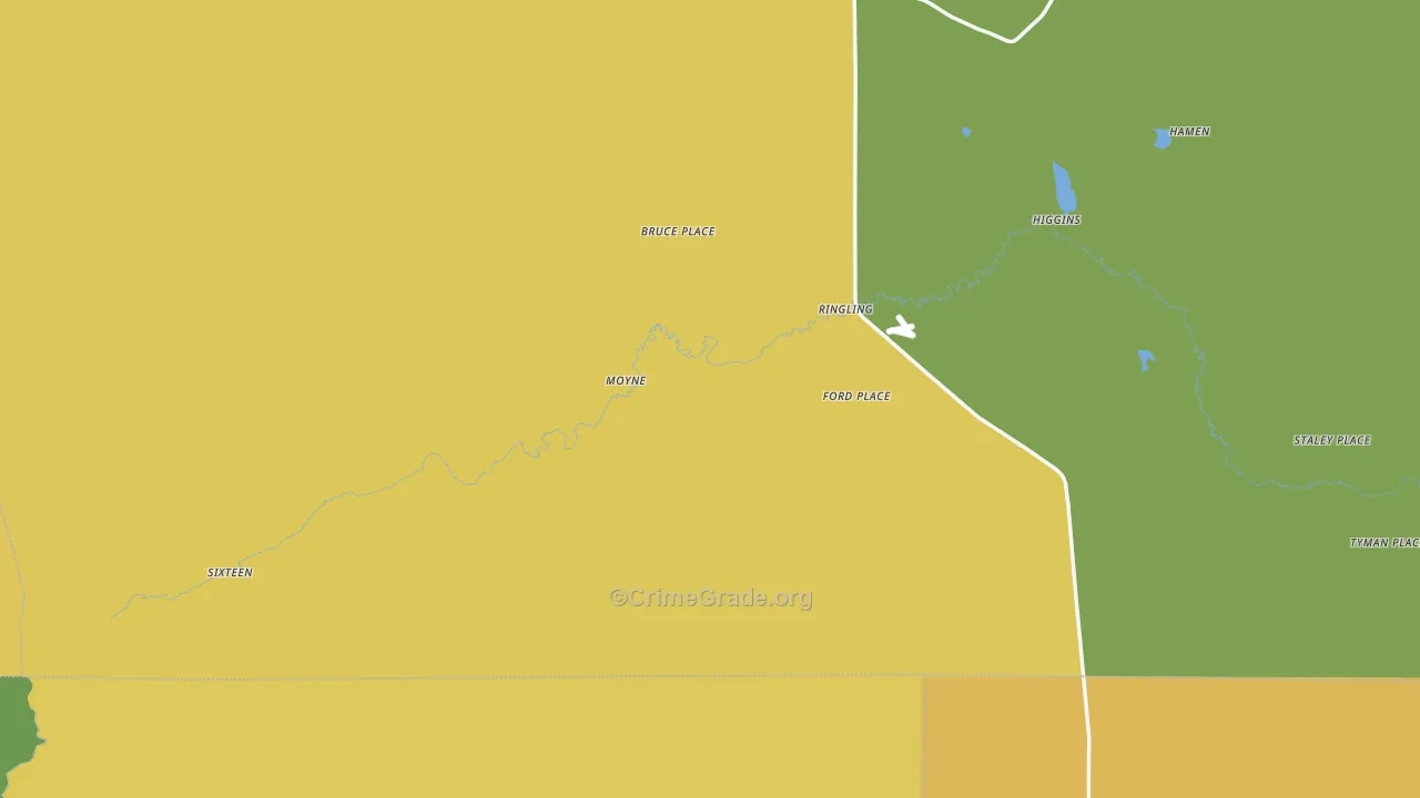 Ringling, MT Map of Vandalism Rates