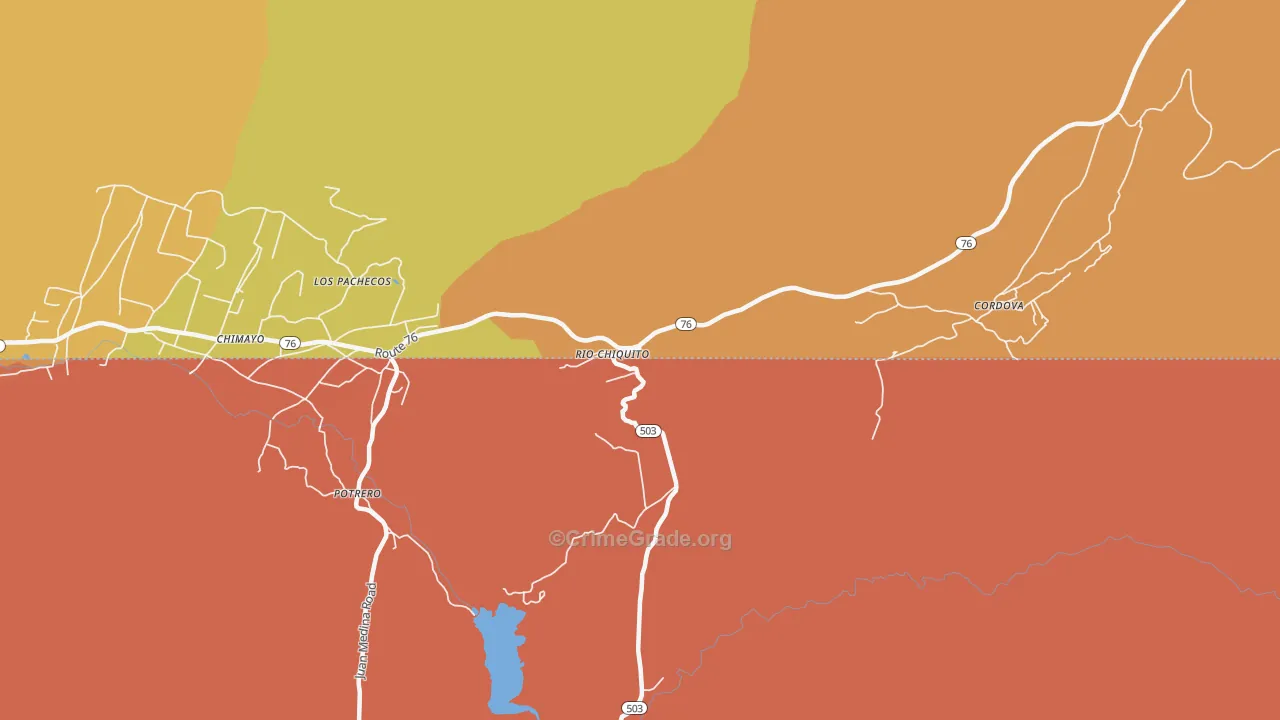 Rio Chiquito, NM Map of Vandalism Rates