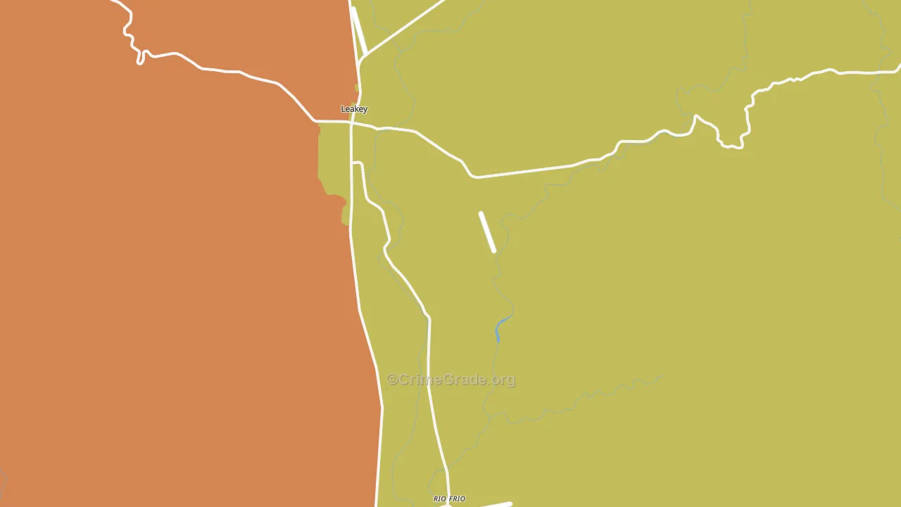 Rio Frio, TX Map of Vandalism Rates