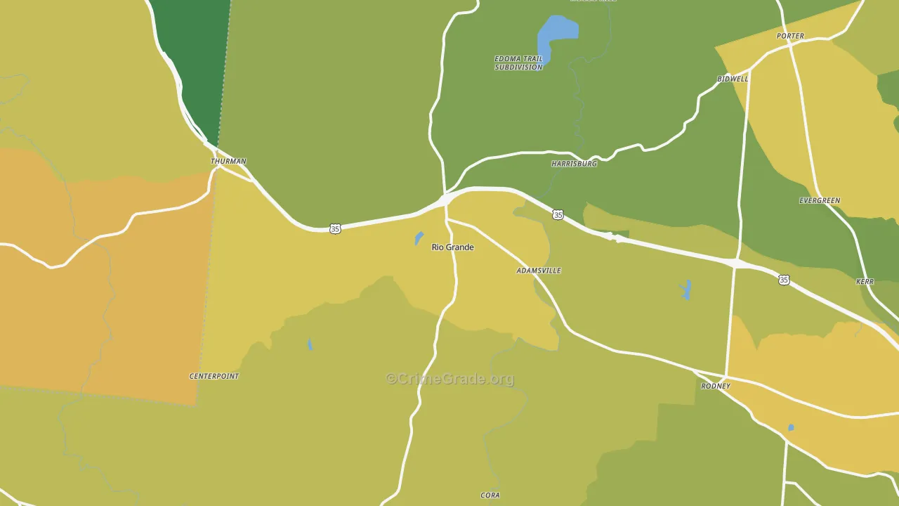 Rio Grande, OH Map of Vandalism Rates