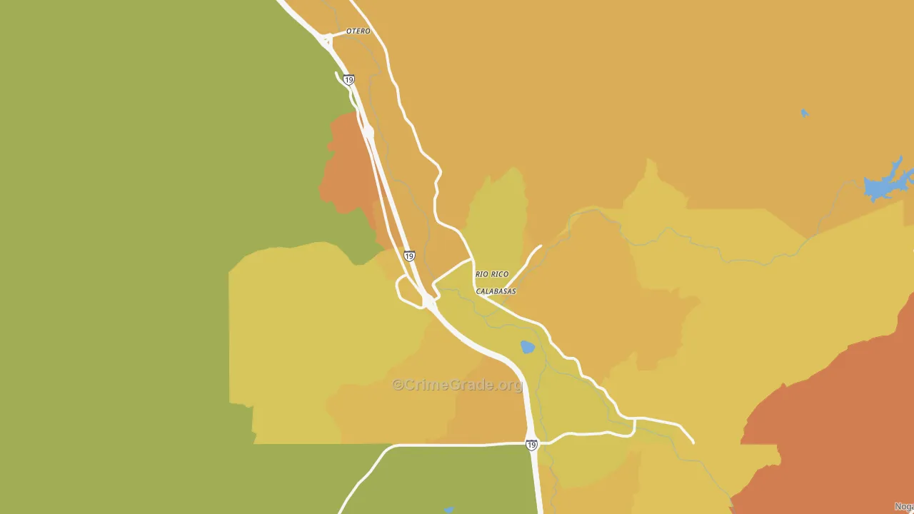 Rio Rico, AZ Map of Vandalism Rates
