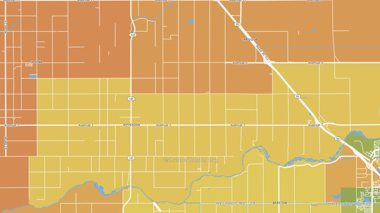 Ripperdan, CA Map of Vandalism Rates