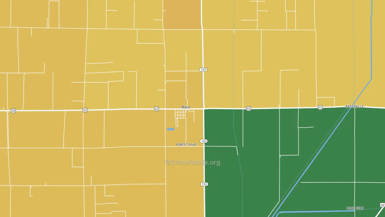 Risco, MO Map of Vandalism Rates