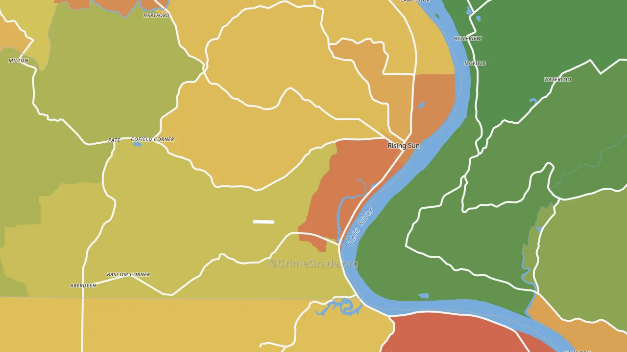 Rising Sun, IN Map of Vandalism Rates