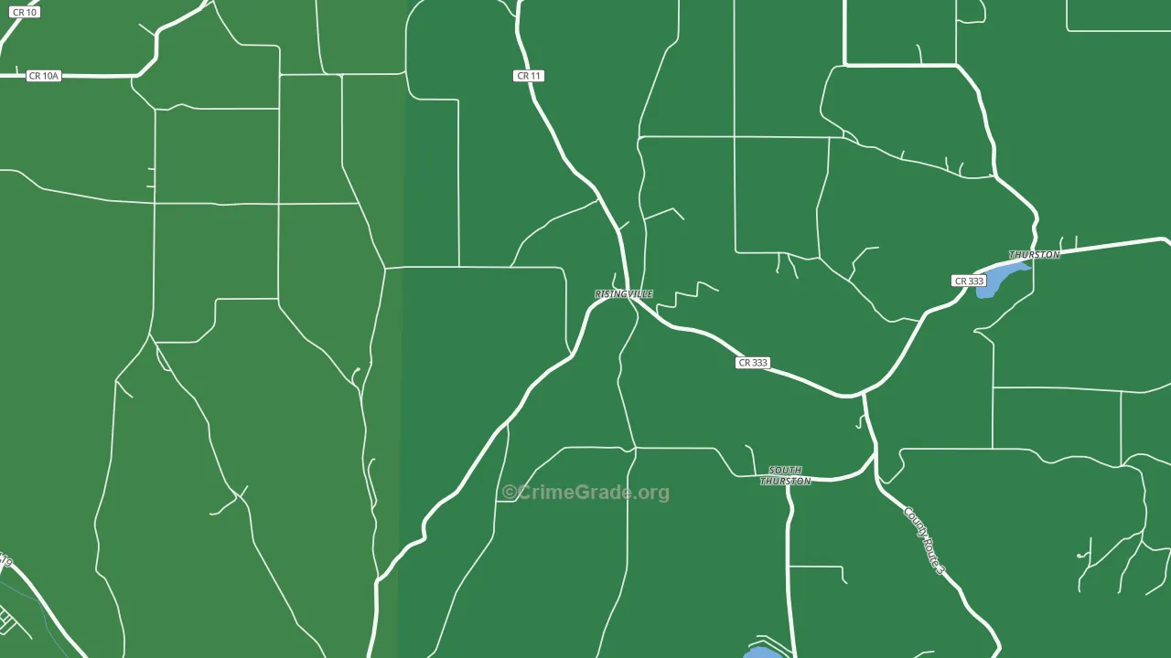 Risingville, NY Map of Vandalism Rates