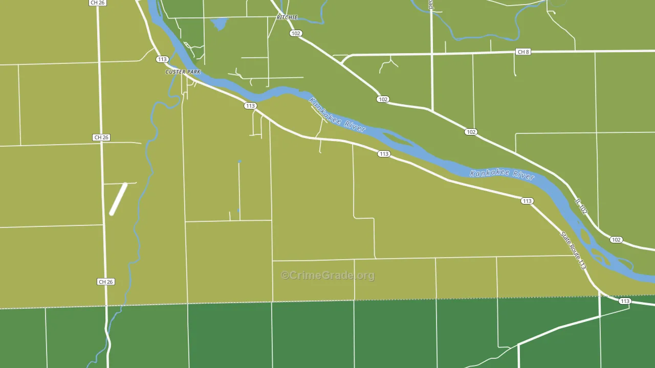 Ritchie, IL Map of Vandalism Rates