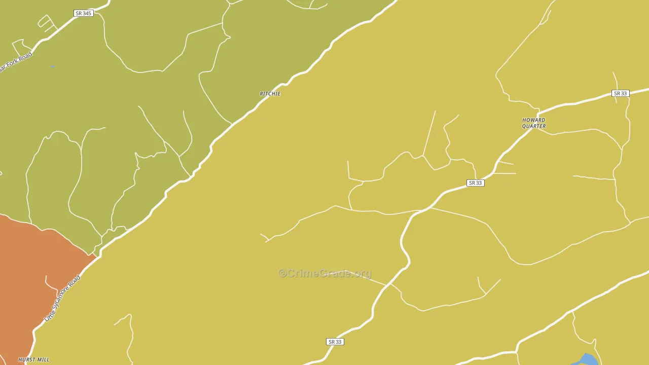 Ritchie, TN Map of Vandalism Rates