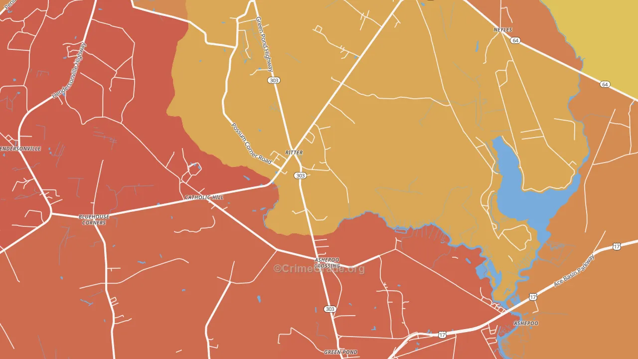Ritter, SC Map of Vandalism Rates