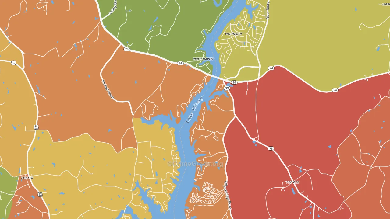 River Haven, NC Map of Vandalism Rates