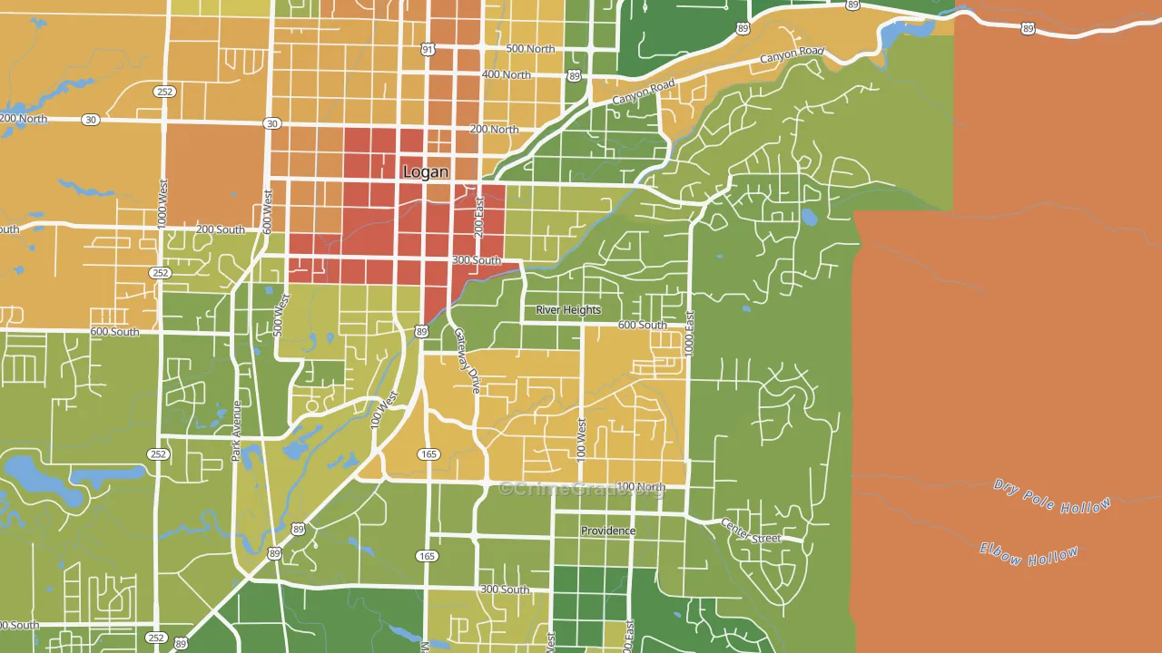 River Heights, UT Map of Vandalism Rates